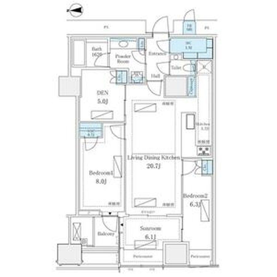 Mita Garden Hills East Hill 1305 - Floor plan