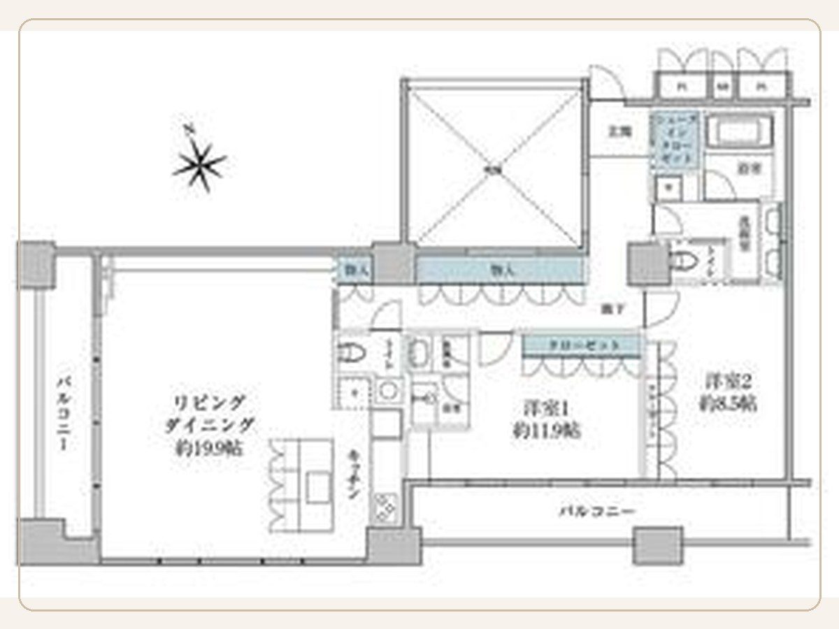 2LDK floor plan